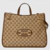 GUCCI 1955 HORSEBIT LARGE TOTE BAG IN ORIGINAL GG CANVAS