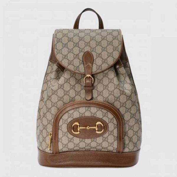 Gucci 1955 Horsebit Backpack In GG Supreme Canvas