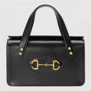 Gucci 1955 Horsebit Small Top Handle Bag In Black Leather