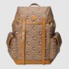 Gucci 603898 Disney x Gucci medium backpack in Beige/ebony mini GG Supreme canvas with Mickey Mouse