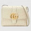 Gucci Arli Medium Shoulder Bag In Ostrich Leather