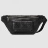 Gucci Belt Bag In Black GG Embossed Perforated Leather