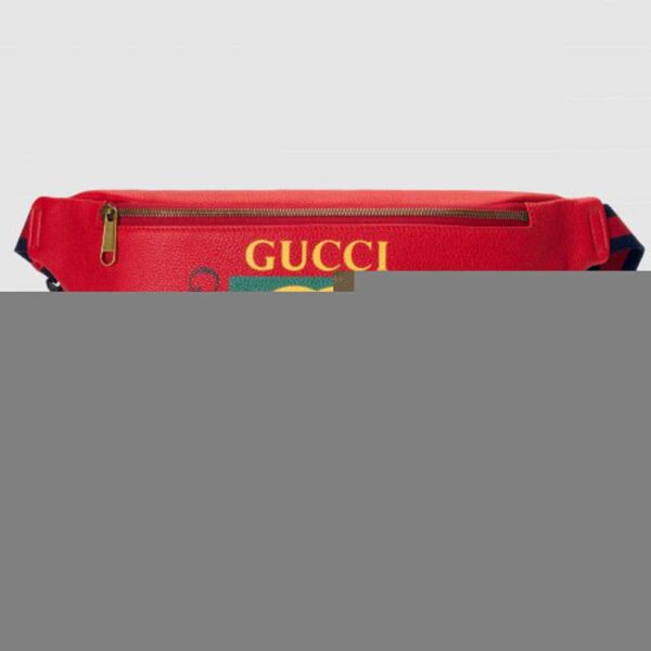 Gucci Belt Bag In Red Print Leather