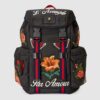 Gucci Black Backpack With Embroidery