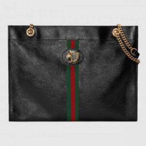 Gucci Black Calfskin Rajah Large Tote