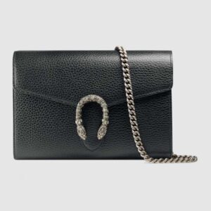 Gucci Black Dionysus Mini Chain Leather Bag