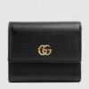 Gucci Black GG Marmont Compact Wallet