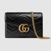 Gucci Black GG Marmont Matelasse Chain Mini Bag