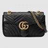 Gucci Black GG Marmont Small Matelasse Shoulder Bag