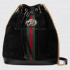 Gucci Black Medium Rajah Bucket Bag