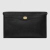 Gucci Black Portfolio Pouch Bag With Interlocking G