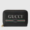 Gucci Black Print Leather Card Case