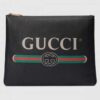 Gucci Black Print Leather Medium Portfolio