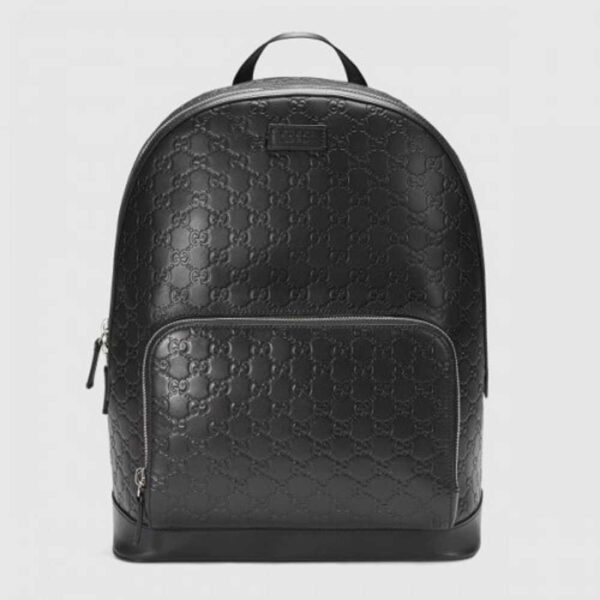 Gucci Black Signature Leather Backpack