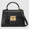 Gucci Black Small Padlock Signature Top Handle Bag