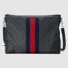 Gucci Black Web GG Supreme Messenger Bag