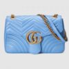 Gucci Blue GG Marmont Medium Matelasse Shoulder Bag