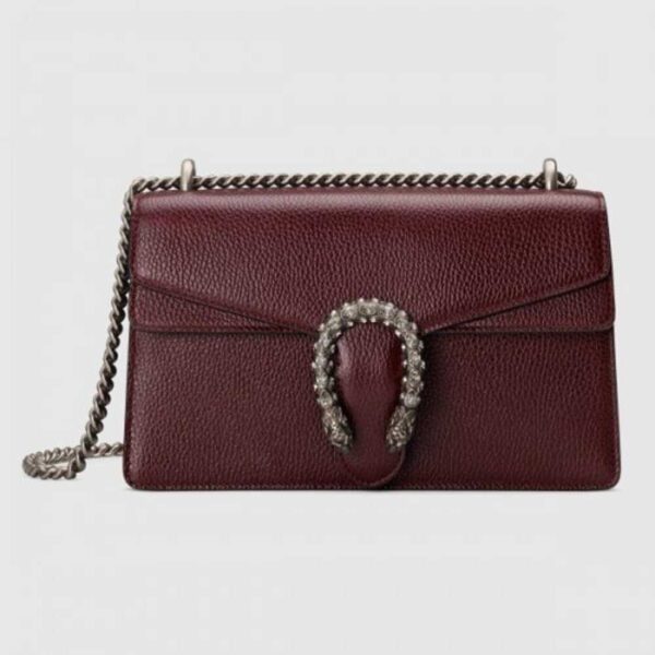 Gucci Bordeaux Dionysus Small Leather Shoulder Bag