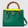 Gucci Diana Mini Tote Bag In Green Leather