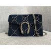 Gucci Dionysus GG Velvet Super Mini Bag 476432 Dark Blue 2018