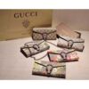 Gucci Dionysus Geranium GG Supreme Chain Wallet In Red