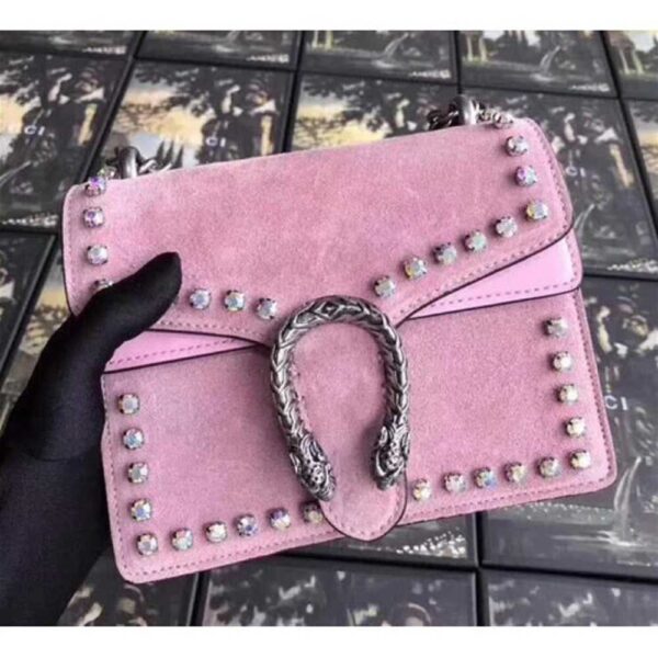 Gucci Dionysus Mini Crystal Shoulder Bag 421970 Pink 2018