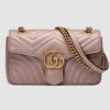 Gucci Dusty Pink GG Marmont Small Matelasse Shoulder Bag