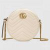 Gucci GG Marmont Mini Round Shoulder Bag 550154 White