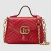 Gucci GG Marmont Mini Top Handle Bag 547260 Red