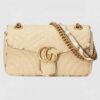 Gucci GG Marmont Raffia Small Shoulder Bag 443497 Beige/Gray 2019