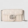 Gucci GG Marmont Super Mini Bag In White Matelasse Leather