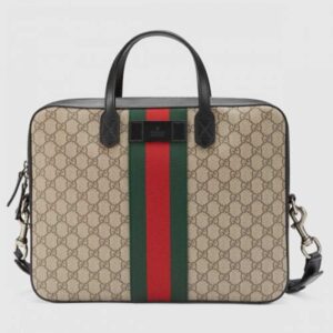 Gucci GG Supreme Briefcase With Web