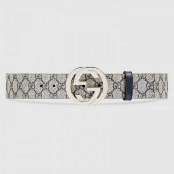 Gucci GG Supreme belt with G buckle 411924