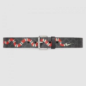 Gucci GG belt with Kingsnake print 434520