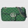 Gucci Green GG Marmont Multicolor Canvas Small Bag