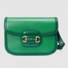 Gucci Green Horsebit 1955 Bicolor Small Shoulder Bag