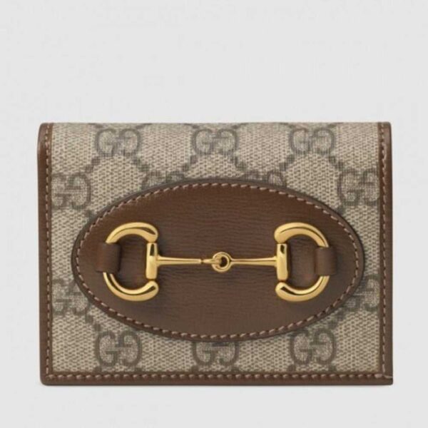 Gucci Horsebit 1955 Brown Card Case Wallet