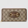 Gucci Horsebit 1955 Brown Zip Around Wallet