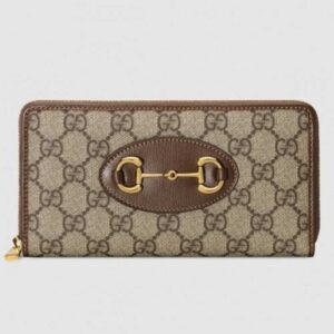 Gucci Horsebit 1955 Brown Zip Around Wallet