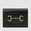 Gucci Horsebit 1955 Card Case Wallet In Black Calfskin