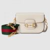 Gucci Horsebit 1955 Mini Bag In White Calfskin