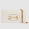 Gucci Horsebit 1955 Wallet With Chain In White Leather