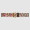 Gucci Kingsnake Print GG Supreme Belt With Square Buckle