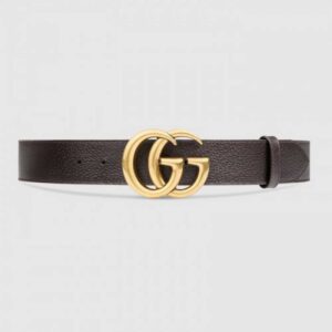 Gucci Leather belt with Double G buckle brown 406831