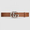 Gucci Leather belt with Double G buckle cuir 406831