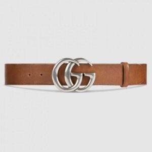 Gucci Leather belt with Double G buckle cuir 406831