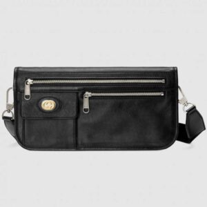 Gucci Medium Messenger Bag In Black Soft Leather