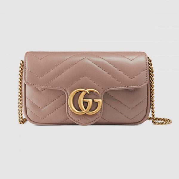 Gucci Nude GG Marmont Matelasse Super Mini Bag