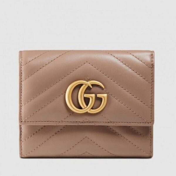 Gucci Nude GG Marmont Matelasse Wallet