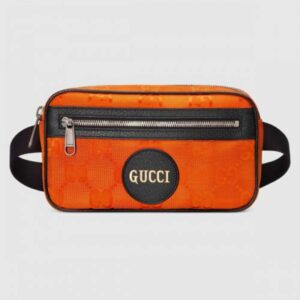 Gucci Off The Grid Belt Bag In Orange GG Nylon